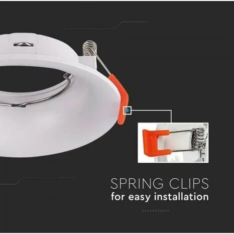 V-TAC Support De Spot LED à Encastrer Rond GU10 De Couleur Blanche 3 V-TAC Support De Spot LED à Encastrer Rond GU10 De Couleur Blanche – Image 3
