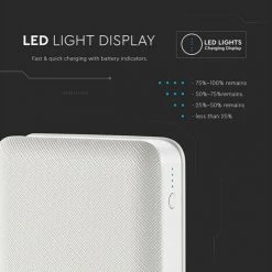 V-TAC Power Bank 20.000 MAh Couleur Blanche -V-TAC Soldes 56929526 4