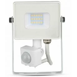 V-TAC Phare LED à Puce Samsung 10W Avec Capteur De Mouvement Et De Crépuscule Et Interrupteur De Verrouillage Manuel Couleur Blanche 6400K IP65