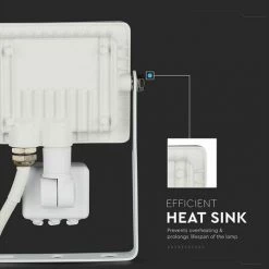 V-TAC Phare LED à Puce Samsung 10W Avec Capteur De Mouvement Et De Crépuscule Et Interrupteur De Verrouillage Manuel Couleur Blanche 6400K IP65 -V-TAC Soldes 56993423 3