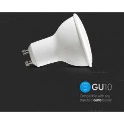 V-TAC Projecteur LED GU10 4.5W 100° Satin Cover 3000K (Boîte De 6 Pièces) -V-TAC Soldes 56993615 3