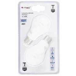V-TAC Ampoule LED E27 9W A60 6400K (Blister 2 Pièces) -V-TAC Soldes 56993822 4