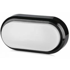 Hublot LED Ovale 8W Ip54 Noir Vt-8038 Fs - Blanc Chaud - 3000k V-TAC