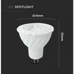 V-TAC Puce LED Samsung GU5.3 (MR16) 6W 12V 110° 6400K -V-TAC Soldes 57886329 5