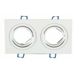 V-TAC 2 * Spot LED Encastré Carré GU10 Et GU5.3 (MR16) Corps En Aluminium Blanc Réglable -V-TAC Soldes 58171189 4