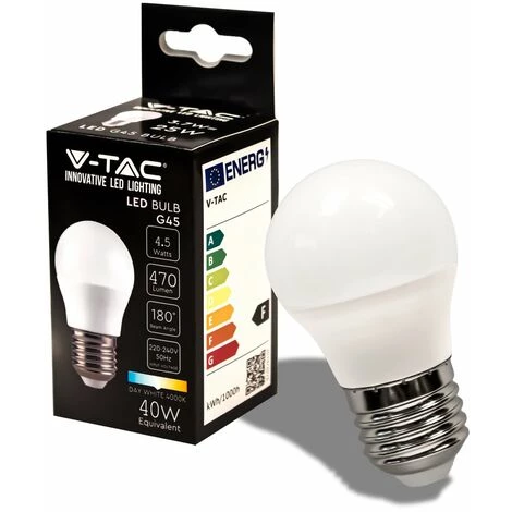 V-TAC Ampoule LED E27 4.5W G45 4000K 4 V-TAC Ampoule LED E27 4.5W G45 4000K – Image 4