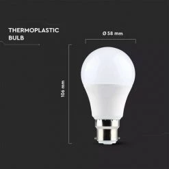 Ampoule LED 9W B22 A60 806LM V-TAC PRO SAMSUNG | Température De Couleur: Blanc Chaud 3000K -V-TAC Soldes 58392730 4
