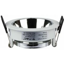 V-TAC Support Spot LED Encastrable Rond Blanc GU10 Avec Support Chrome Ajustable 8 V-TAC Support Spot LED Encastrable Rond Blanc GU10 Avec Support Chrome Ajustable -V-TAC Soldes 58571501 4