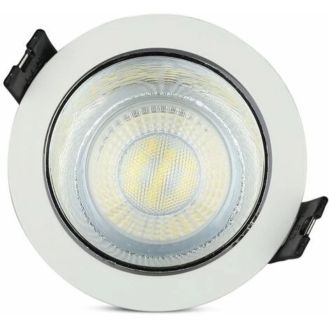 V-TAC Support Spot LED Encastrable Rond Blanc GU10 Avec Support Chrome Ajustable 5 V-TAC Support Spot LED Encastrable Rond Blanc GU10 Avec Support Chrome Ajustable – Image 5