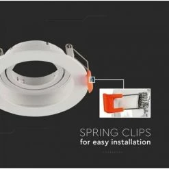 V-TAC Support De Spot LED à Encastrer Rond GU10 Couleur Blanche Réglable 7 V-TAC Support De Spot LED à Encastrer Rond GU10 Couleur Blanche Réglable -V-TAC Soldes 59006622 3