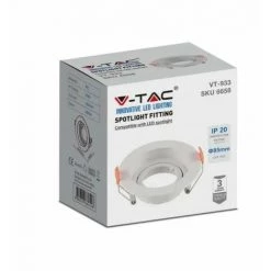 V-TAC Support De Spot LED à Encastrer Rond GU10 Couleur Blanche Réglable 9 V-TAC Support De Spot LED à Encastrer Rond GU10 Couleur Blanche Réglable -V-TAC Soldes 59006622 5