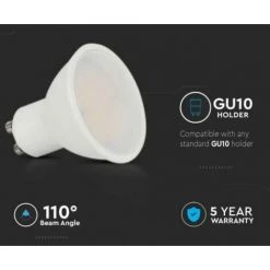 Ampoule Spot Led V-tac 21202 Vt-205-n - 4,5w Gu10 4000k -V-TAC Soldes 59622896 3