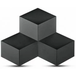 V-TAC Applique LED Carrée Avec Formes Superposées 9W Couleur Noir 3000K IP20