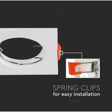 V-TAC Support De Projecteur LED Encastré Carré GU10 * 2, Couleur Blanche Réglable 4 V-TAC Support De Projecteur LED Encastré Carré GU10 * 2, Couleur Blanche Réglable – Image 4