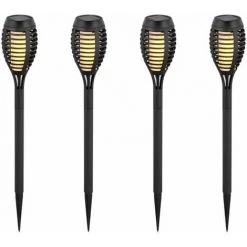 V-TAC Lampe Solaire LED En Forme De Torche 1W 2200K (Lot De 4)