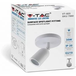V-TAC Montage Spot LED Rond GU10 Réglable Couleur Blanche -V-TAC Soldes 60291637 4
