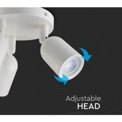 V-TAC Montage Spot LED Rond 3*GU10 Réglable Couleur Blanche -V-TAC Soldes 60291638 3