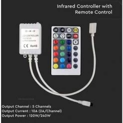 V-TAC VT-2428 Contrôleur Avec Télécommande Infrarouge IR Pour Bande Led 3IN1+RGB 12V/24V 28 Boutons - SKU 2899 7 V-TAC VT-2428 Contrôleur Avec Télécommande Infrarouge IR Pour Bande Led 3IN1+RGB 12V/24V 28 Boutons - SKU 2899 -V-TAC Soldes 60499423 4