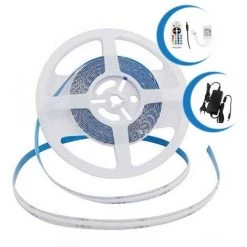 V-TAC Kit Bande LED COB 5M 13W/M 672LED/M Multicolore RGB CRI>80 IP20 + Contrôleur + Alimentation Stabilisée - SKU 2972