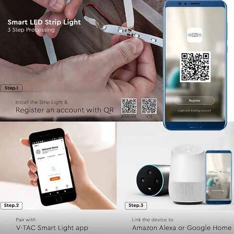 V-TAC VT-2427 Contrôleur Wi-Fi Avec Télécommande Infrarouge IR Pour Bande Led 3IN1 12V/24V 12 Boutons Fonctionne Avec Smartphone - SKU 2902 4 V-TAC VT-2427 Contrôleur Wi-Fi Avec Télécommande Infrarouge IR Pour Bande Led 3IN1 12V/24V 12 Boutons Fonctionne Avec Smartphone - SKU 2902 – Image 4