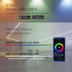 V-TAC VT-2429 Contrôleur Wi-Fi Avec Télécommande Infrarouge IR Pour Bande Led 3IN1+RGB 12V/24V 28 Boutons Fonctionne Avec Smartphone - SKU 2900 -V-TAC Soldes 60669198 3
