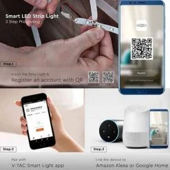 V-TAC VT-2429 Contrôleur Wi-Fi Avec Télécommande Infrarouge IR Pour Bande Led 3IN1+RGB 12V/24V 28 Boutons Fonctionne Avec Smartphone - SKU 2900 -V-TAC Soldes 60669198 4