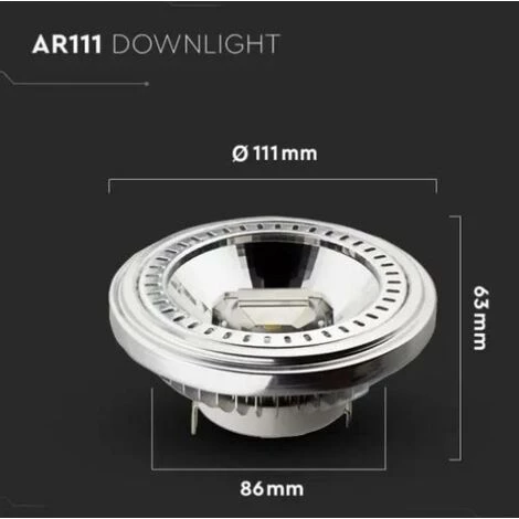 Ampoule Led Ar111 V-tac 214257 Vt-1110-40-n -12w 3000k Gx53 12v 2 Ampoule Led Ar111 V-tac 214257 Vt-1110-40-n -12w 3000k Gx53 12v – Image 2