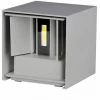Applique Murale Extérieure LED Directe / Indirecte 12W Ip65 Carrée Grise Vt-759-12 Fs - Blanc Neutre - 4000k V-TAC