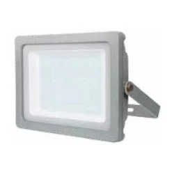 Projecteur LED Extérieur 100W Ip65 Gris Clair Vt-49100 Fs - Blanc Neutre - 4500k - 100 Deg V-TAC