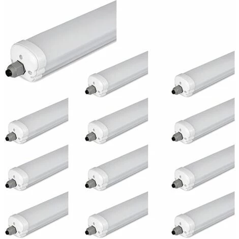 Lot De 12 Réglettes LED étanches 150cm 48W 120lm/W Ip65 Vt-1574 - Blanc Neutre - 4000k - 120 Deg V-TAC 1 Lot De 12 Réglettes LED étanches 150cm 48W 120lm/W Ip65 Vt-1574 - Blanc Neutre - 4000k - 120 Deg V-TAC