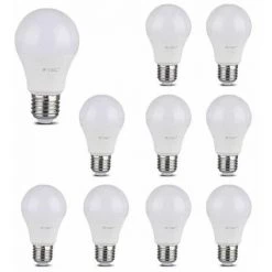 Lot De 10 Ampoules LED E27 A60 8,5W Vt-2099 - Blanc Neutre - 4000k - 200 Deg V-TAC