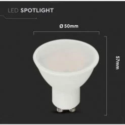 V-tac Gu10 Ampoule Led 4,5w 3000k-vt-205-n 21201 5 V-tac Gu10 Ampoule Led 4,5w 3000k-vt-205-n 21201 -V-TAC Soldes 63698850 3