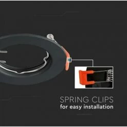 V-TAC GU10 * 2 Support De Projecteur LED Encastré Rond Couleur Noire Réglable -V-TAC Soldes 63797047 4