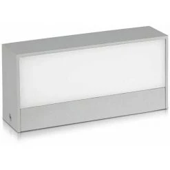Applique Murale Extérieure LED Directe/indirecte 9W Ip65 Rectangulaire Grise Vt-8056 Fs - Blanc Chaud - 3000k - 120 Deg V-TAC