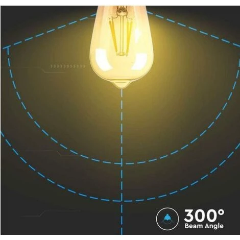 Ampoule à Led St64 V-tac Ambre 4w 2200k E27 Vt-1964-n -214361 4 Ampoule à Led St64 V-tac Ambre 4w 2200k E27 Vt-1964-n -214361 – Image 4