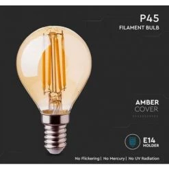 Ampoule à Filament Led P45 V-tac Ambre 4w 2200k E14 Vt-1953-n - 214499 -V-TAC Soldes 67653807 5