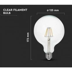 Ampoule à Incandescence G125 V-tac 10w 6500k E27 Vt-1979-n - 214424 -V-TAC Soldes 67657821 3