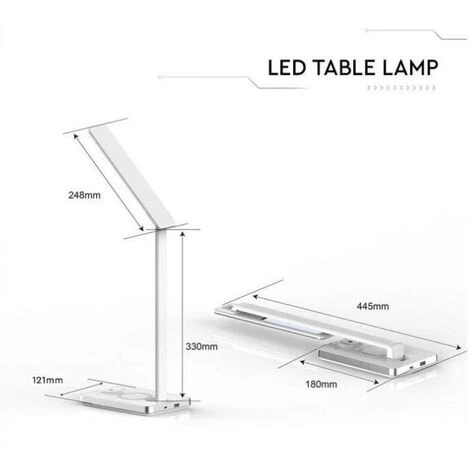 Lampe De Table Led V-tac 5w Rechargeable- Blanc -218603 3 Lampe De Table Led V-tac 5w Rechargeable- Blanc -218603 – Image 3