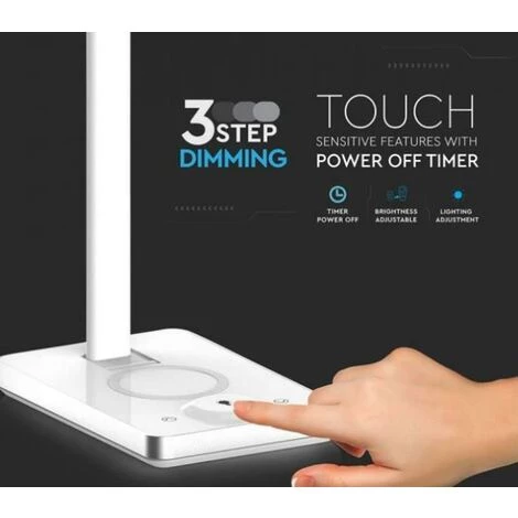 Lampe De Table Led V-tac 5w Rechargeable- Blanc -218603 4 Lampe De Table Led V-tac 5w Rechargeable- Blanc -218603 – Image 4