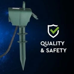 V-TAC Prise De Jardin Avec Câble De 3 M 4 Prises 16 A Avec Couvercle Vert IP44 -V-TAC Soldes 67658891 4