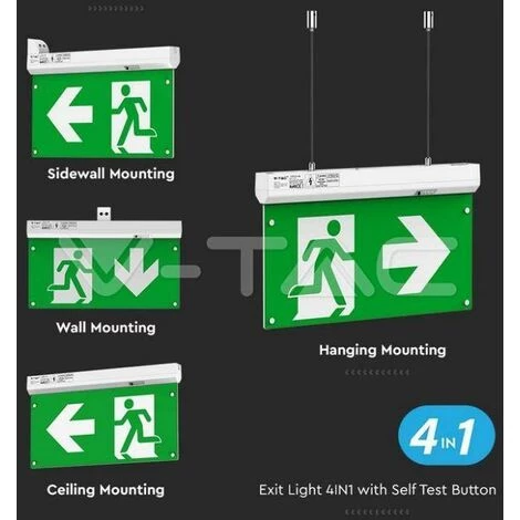 V-tac 4in1 6000k Ip20- Vt-995 - 7675 Lampe De Secours Led 5 V-tac 4in1 6000k Ip20- Vt-995 - 7675 Lampe De Secours Led – Image 5
