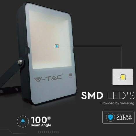 V-tac VT-302 Projecteur à LED - 200 W - 27350 Lm - 4000K - Noir - Extra économique 5 V-tac VT-302 Projecteur à LED - 200 W - 27350 Lm - 4000K - Noir - Extra économique – Image 5