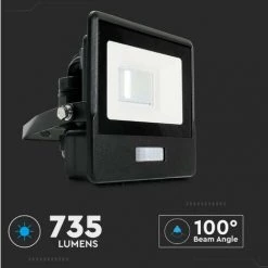 V-tac VT-128S Projecteur LED Avec Capteur - 20 W - 1510 Lm - 3000K - Noir 8 V-tac VT-128S Projecteur LED Avec Capteur - 20 W - 1510 Lm - 3000K - Noir -V-TAC Soldes 68155944 4