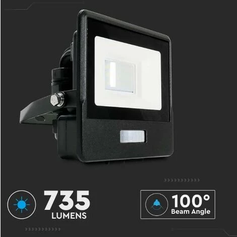 V-tac VT-128S Projecteur LED Avec Capteur - 20 W - 1510 Lm - 3000K - Noir 4 V-tac VT-128S Projecteur LED Avec Capteur - 20 W - 1510 Lm - 3000K - Noir – Image 4