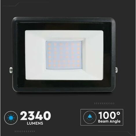 V-tac VT-138 Projecteur à LED - 30 W - 2340 Lm - 6500K - Noir 4 V-tac VT-138 Projecteur à LED - 30 W - 2340 Lm - 6500K - Noir – Image 4