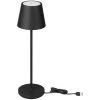 V-tac VT-7522 Lampe De Table - 3000K - Gradable Par Touche - Rechargeable - Noir- IP54