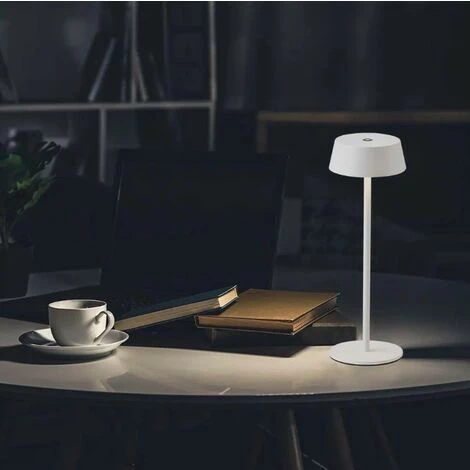 V-tac VT-7562 Lampe De Table - 3000K - Variable Par Touche - Rechargeable - Blanc 2 V-tac VT-7562 Lampe De Table - 3000K - Variable Par Touche - Rechargeable - Blanc – Image 2