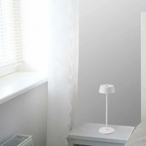 V-tac VT-7562 Lampe De Table - 3000K - Variable Par Touche - Rechargeable - Blanc 3 V-tac VT-7562 Lampe De Table - 3000K - Variable Par Touche - Rechargeable - Blanc – Image 3