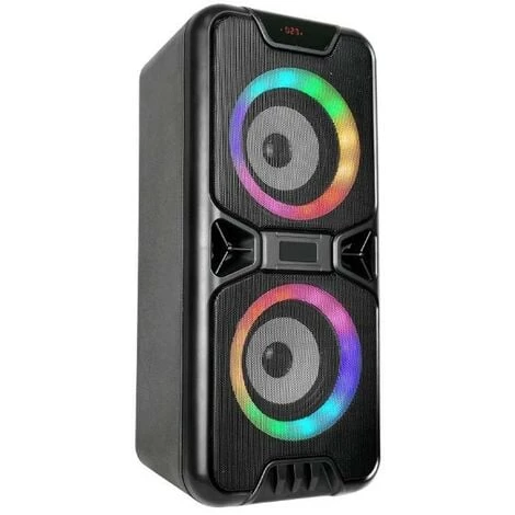V-tac VT-6204-2 Haut-parleur Mobile Avec Bluetooth Et RGB - 2x 10W 1 V-tac VT-6204-2 Haut-parleur Mobile Avec Bluetooth Et RGB - 2x 10W