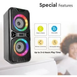 V-tac VT-6204-2 Haut-parleur Mobile Avec Bluetooth Et RGB - 2x 10W 8 V-tac VT-6204-2 Haut-parleur Mobile Avec Bluetooth Et RGB - 2x 10W -V-TAC Soldes 68156338 4